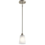 Kichler Lighting - Kichler Lighting 52235NI Skagos - One Light Mini Pendant - Sharp obtuse angles give each piece in the SkagosSkagos One Light Min Brushed Nickel Satin *UL Approved: YES Energy Star Qualified: YES ADA Certified: n/a  *Number of Lights: Lamp: 1-*Wattage:75w A19 bulb(s) *Bulb Included:No *Bulb Type:A19 *Finish Type:Brushed Nickel