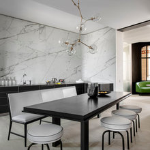 Serving counter in formal dining