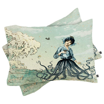Deny Designs Belle13 Sea Fairy Pillow Shams, Queen