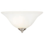 Livex Lighting - Coronado Wall Sconce, Brushed Nickel - Classic brushed nickel one light wall sconce paired with white alabaster glass. Timeless in its vintage appeal, this light is stylish for both new and restored homes.
