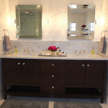 Basking Ridge All Carerra Master Bath