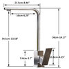 Single Lever 360 Rotate Deck Mount Kitchen Faucet, Matte Black