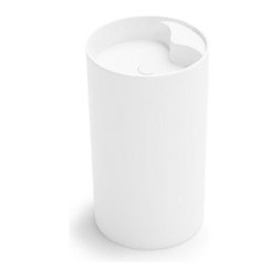 ADM Bathroom Design - ADM Circular Freestanding Pedestal Sink, White, 18", Glossy White - Bathroom Sinks