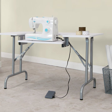 Sew Ready Folding Multipurpose  / Sewing Table in Silver / White # 13373