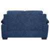 Lexicon Holleman Fabric Upholstered Love Seat in Blue Color