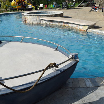 Backyard Boating Gunite Pool with ecoFinish KON