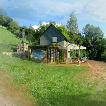 Visualization of Summer house in Pradebon, Italy