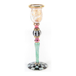 Blooming Taper Candlestick - Tall | MacKenzie-Childs - Candleholders