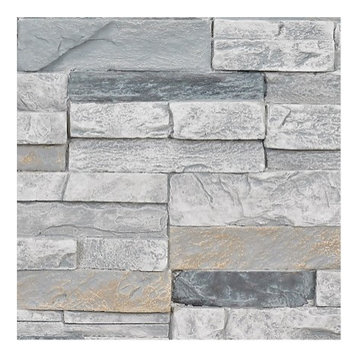 Faux Stone Wall Panel SAMPLE - Veneer Stacked Stone Wall Siding - DURANGO