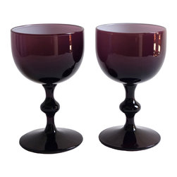 Mid Century Moretti Drinking Glasses - Cocktail Glasses