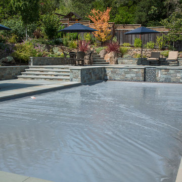 My Houzz: A Family Backyard for Dining, Relaxing, Swimming and Playing