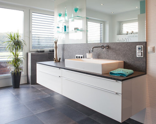 Badezimmer mit Granit-Waschbecken/Waschtisch - Design-Ideen & Beispiele