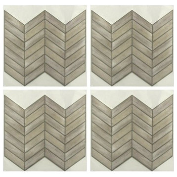 Chevron Distressed Wood Stick Tiles, 4-Pack