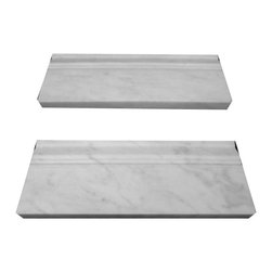 Carrara Marble Italian White Bianco Carrera 3/4" Baseboard Molding Honed - Home Decor