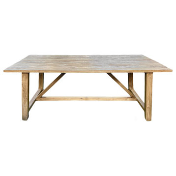 Simple Salvaged Teak Outdoor Dining Table
