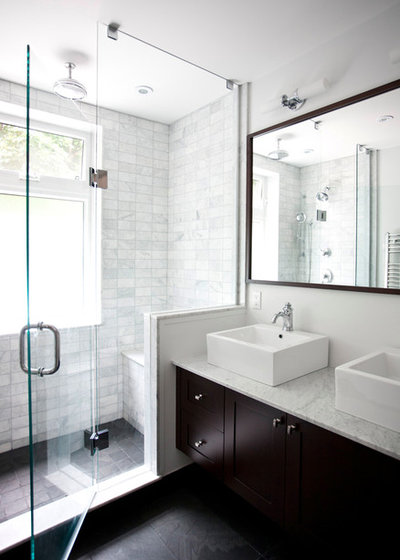 Transitional Bathroom by Melissa Davis Design