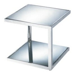 Mirror 2-Tier Side Table - Side Tables And End Tables