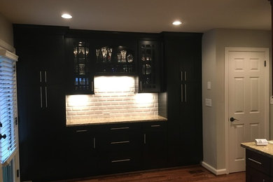 Inspiration for a transitional home bar remodel in Louisville