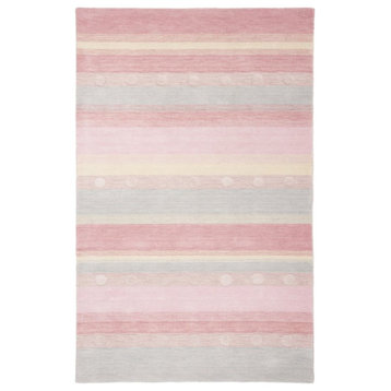 Safavieh Kids 8' x 10' Hand Loomed Wool Rug in Light Blue and Pink