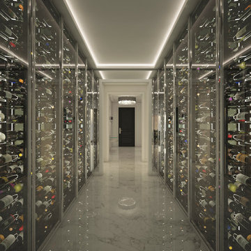 CAVEA- First Engineered Glass Wall for Wine Cellar
