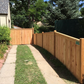 Basic cedar dog eared fences