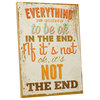 Vintage Sign "The End" Gallery Wrapped Canvas Art, 20"x16"