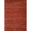 Modern Geometric Pattern Red /Orange Wool/Silk Tufted Rug - BQ10, 5x8