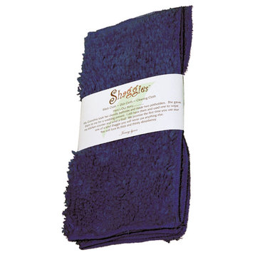 Janey Lynn Designs Out of the Blue Shaggies, Cotton/Chenille Washcloth