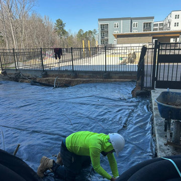 Paver Patio Installation with Drainage Preparation