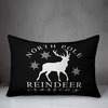 North Pole Reindeer Crossing 14"x20" Indoor / Outdoor Throw Pillow
