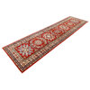 Oriental Rug Super Kazak 9'9"x2'8" Hand Knotted Carpet