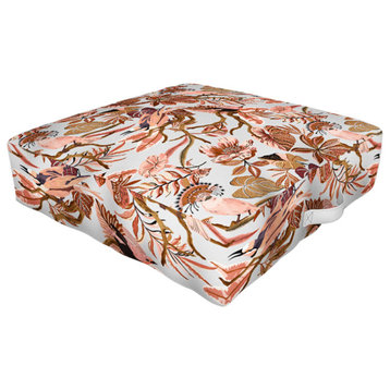 Deny Designs Marta Barragan Camarasa Pink Tropical Birds Outdoor Floor Cushion