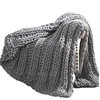 Dreux Acrylic Cable Knitted Chunky Throw , Gray