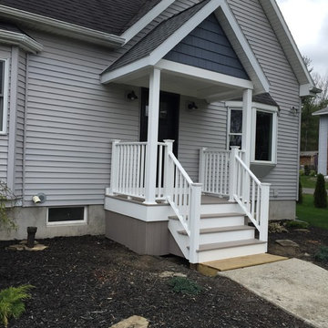 New Front Porch and Door Canopy installed in Albany