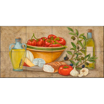 Tile Mural, Tuscany Treats Ii by Mary Lou Troutman