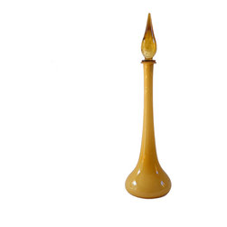 EMPOLI ITALIAN FLOOR DECANTER IN BUTTERSCOTCH - Vases
