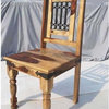 Peoria Solid Wood & Wrought Iron Rustic Kitchen Dining Chair