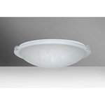 Besa Lighting - Besa Lighting 9681ST-SN Trio 16-2-Light Flush.75 - Bulb Shape: A19  Dimable: Yes Trio 16-Two Light Fl Stucco Glass UL:: Suitable for damp locations Energy Star Qualified: n/a ADA Certified: n/a  *Number of Lights: 2-*Wattage:100w Incandescent bulb(s) *Bulb Included:No *Bulb Type:Incandescent *Finish Type:Polished Nickel