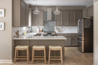 Example of a transitional kitchen design in Philadelphia