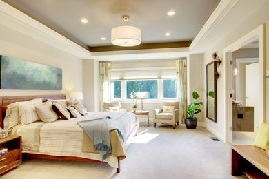 Beach style bedroom photo in Denver