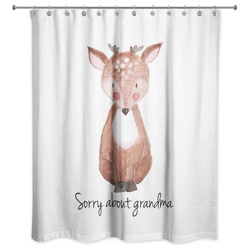 Sorry About Grandma 71x74 Shower Curtain