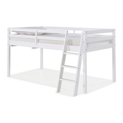 Alaterre Furniture - Roxy Twin Wood Junior Loft Bed, White - Loft Beds