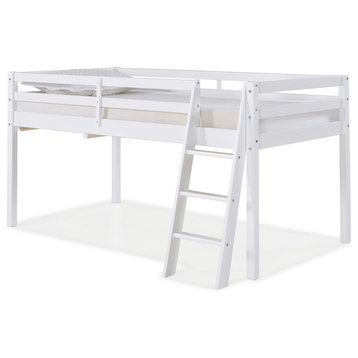 Roxy Twin Wood Junior Loft Bed, White