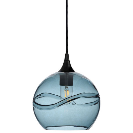 Single Pendant Light, Slate Gray, Matte Black, 4 Watt