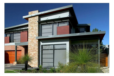 Photo of a contemporary home design in Perth.