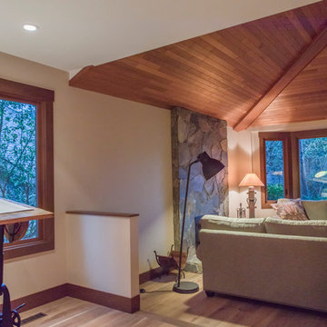 Formal Living Room With Vaulted Ceilings