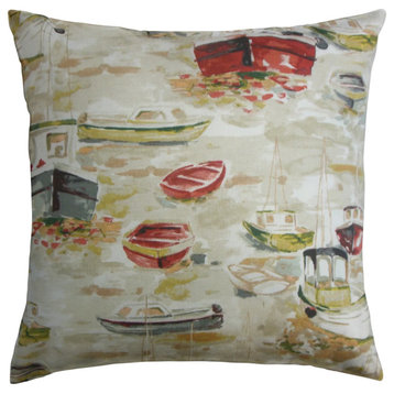 The Pillow Collection Multi Spencer Throw Pillow Cover, 22"x22"