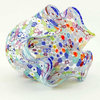 GlassOfVenice Murano Glass Millefiori Fazzoletto Bowl - Transparent Multicolor