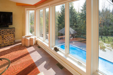 Inspiration for a mid-sized contemporary sunroom remodel in Columbus