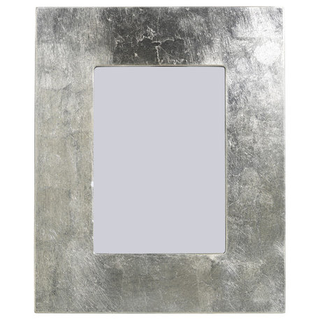 5"x7" Photo Frame, Silver Finish With Leaf Design